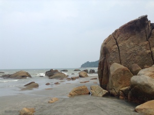 The beach outside of Kuantan.